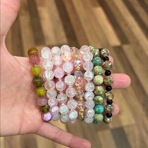 Elegant Multi-Color Beaded Bracelet Set